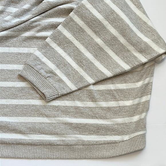 Lucky Brand Pullover Cloud Mock Neck Sweater Top Stripes Soft Casual Size XXL - Picture 7 of 14